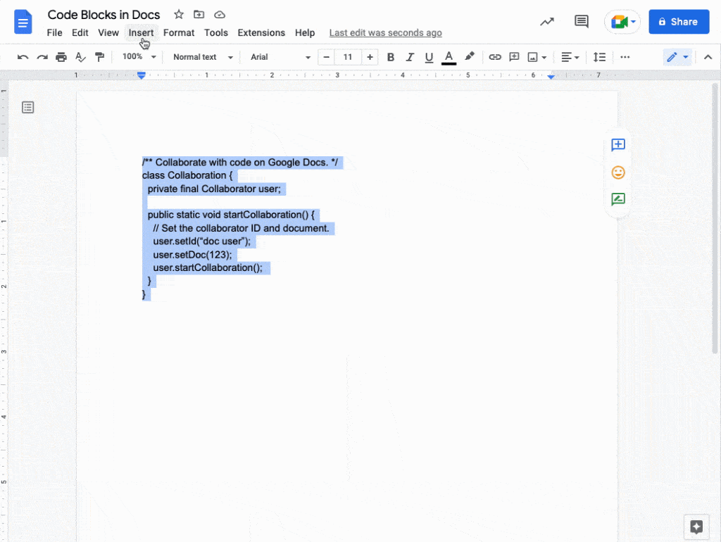 Már a Google Docs-ban is megjeleníthetőek a nem nyomtatott karakterek, pl. a Sortörés, Szakasztörés, Oldaltörés, Hasábtörés, Tabulátor, és a Szóköz.